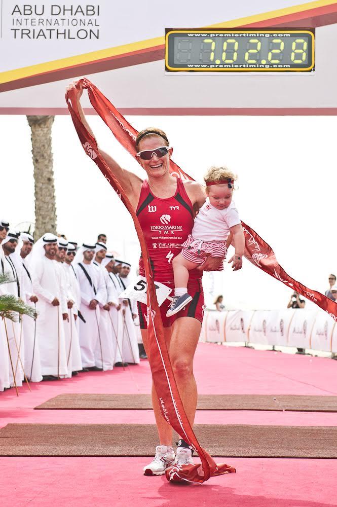 Nikki Butterfield wins the 2012 Abu Dhabi INternational Triathlon.
